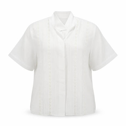 Northmoon Womens White  Polyester Basic Button-Up Size 18 Collared