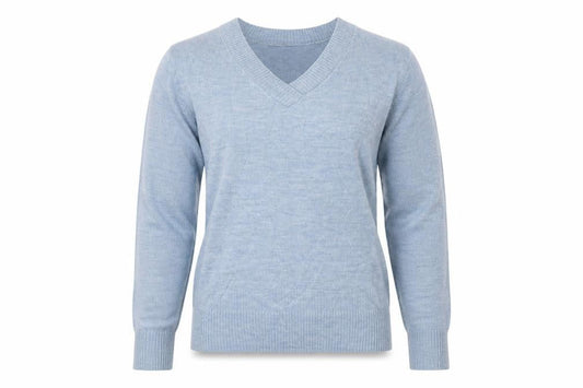 Marks & Spencer Womens Blue V-Neck   Pullover Jumper Size 8