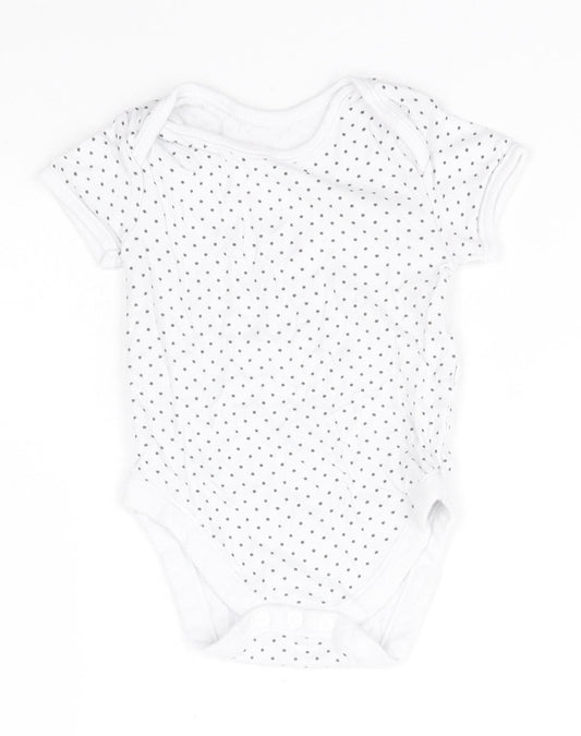 Preworn Baby White Geometric  Babygrow One-Piece