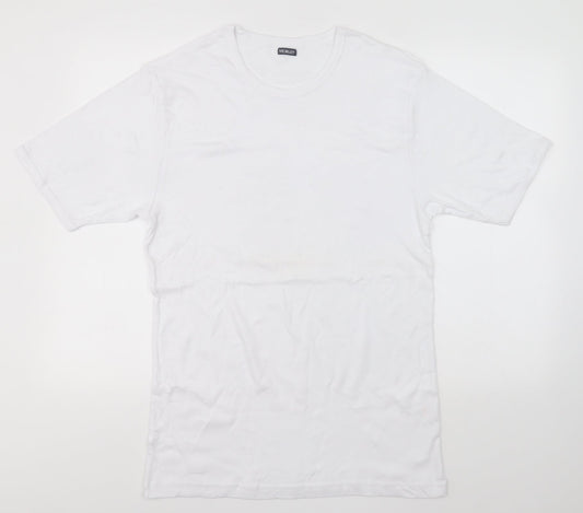 Morley Womens White Round Neck  Cotton Pullover Jumper Size 2XL