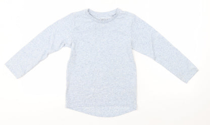Next Girls Blue  Polyester Basic T-Shirt Size 6 Years Round Neck