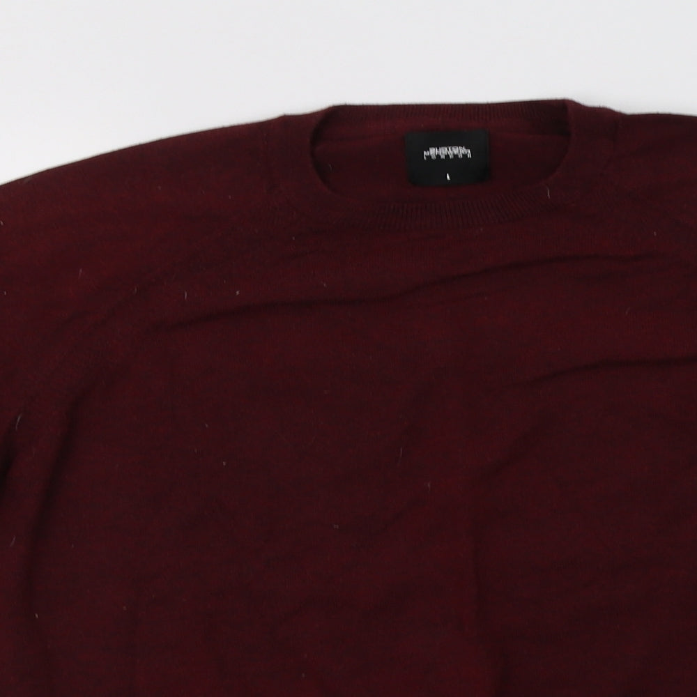 Burton Mens Purple Crew Neck  Cotton Pullover Jumper Size L