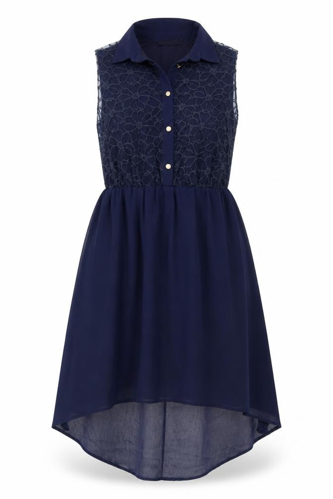 Primark Womens Blue  Polyester Shirt Dress  Size 8  Collared
