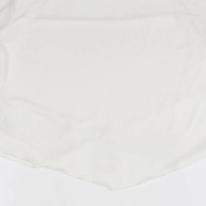 ASOS Womens White  Polyester Basic Blouse Size 10 Round Neck