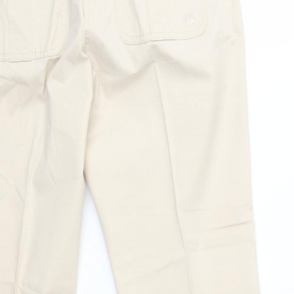 LERROS Womens Beige  Cotton Trousers  Size 12 L24 in Regular