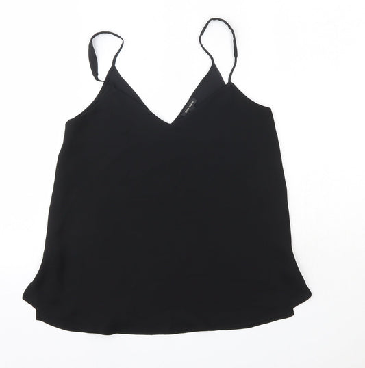 River Island Womens Black  Polyester Camisole Blouse Size 6 V-Neck