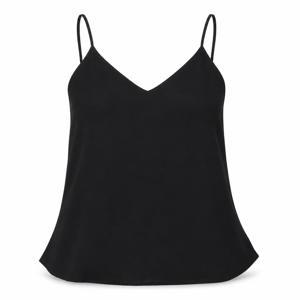 River Island Womens Black  Polyester Camisole Blouse Size 6 V-Neck