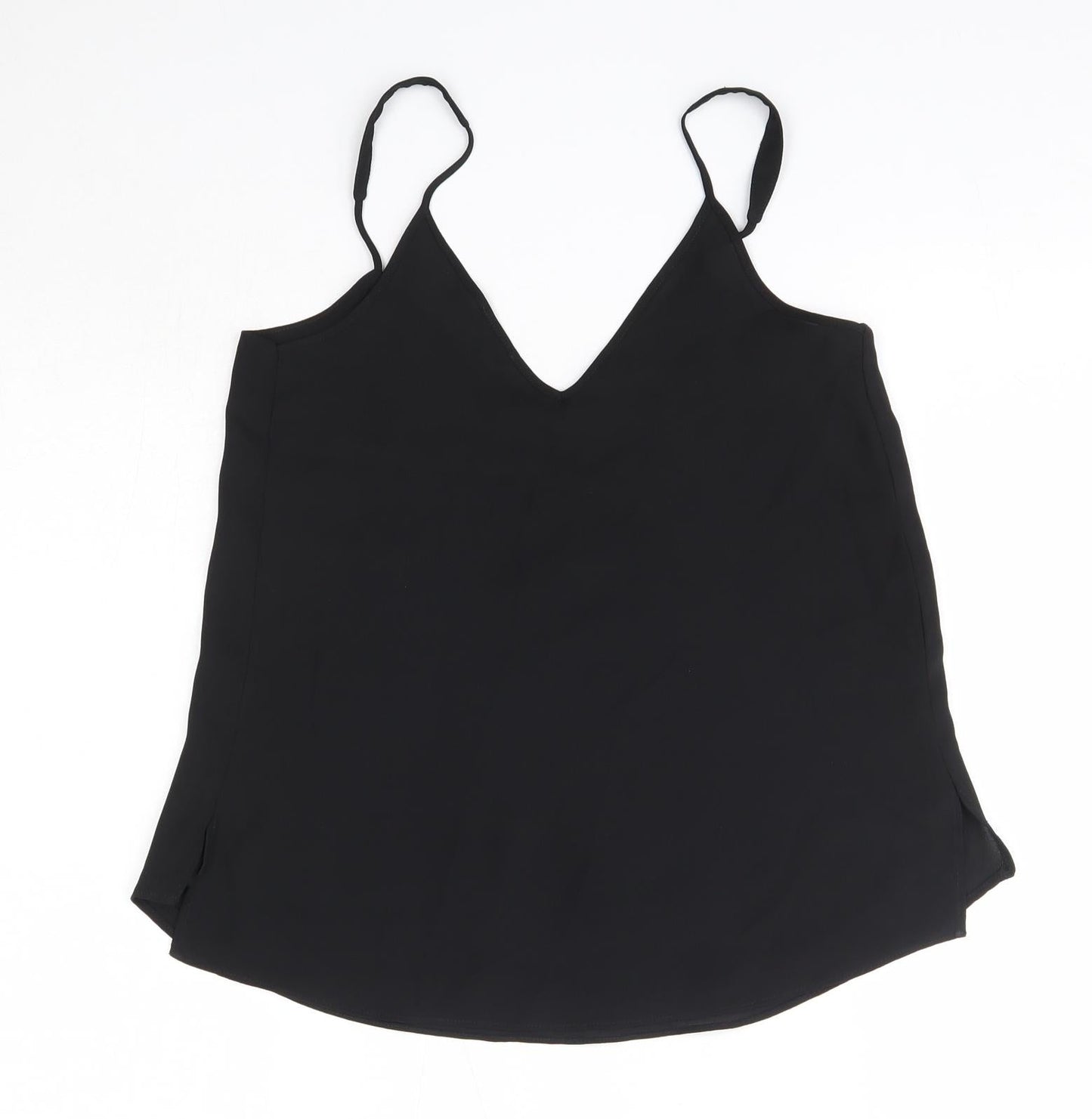 River Island Womens Black  Polyester Camisole Blouse Size 6 V-Neck