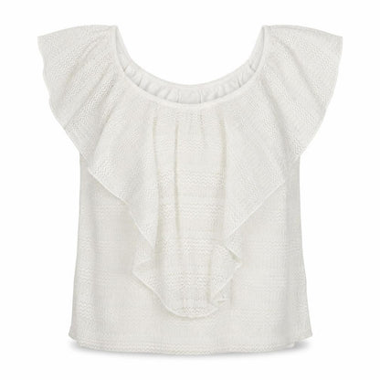 River Island Womens White  Nylon Basic Blouse Size 10 Round Neck