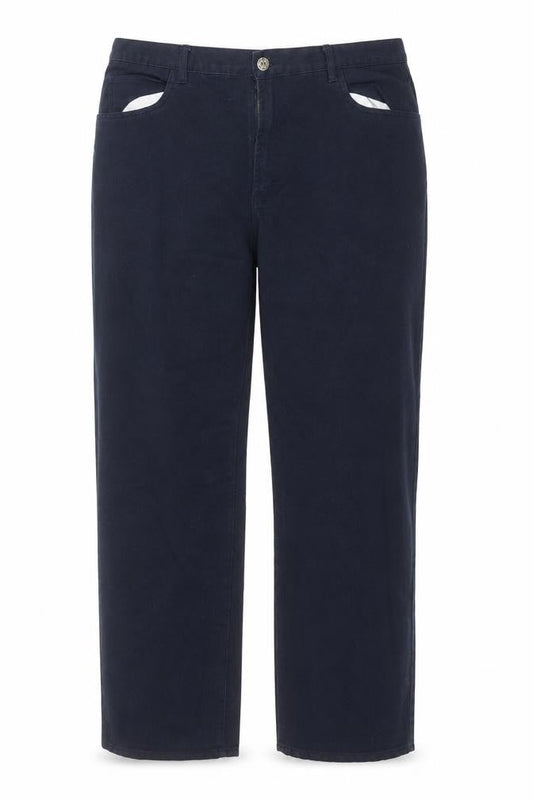 Raphael Valencino Womens Blue  Cotton Trousers  Size 40 in L33 in Regular