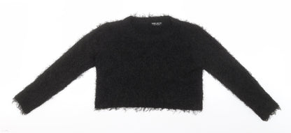 Select Womens Brown Round Neck  Polyester Pullover Jumper Size 14