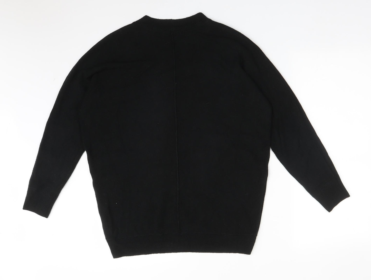 NEXT Womens Black Crew Neck  Acrylic Pullover Jumper Size S