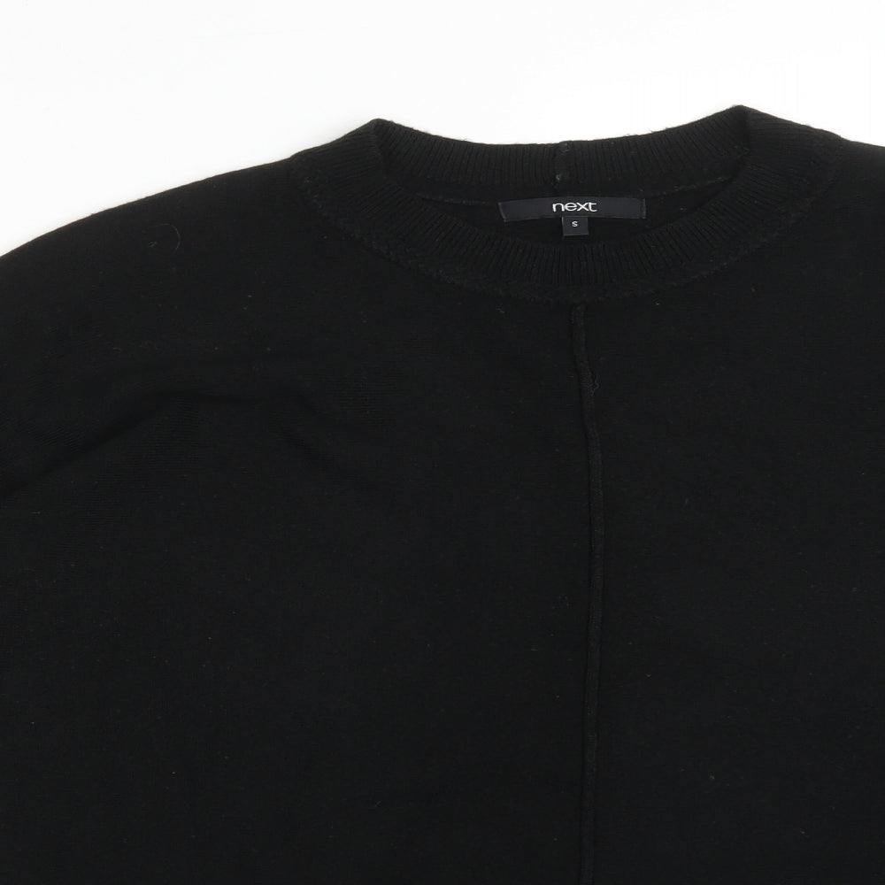 NEXT Womens Black Crew Neck  Acrylic Pullover Jumper Size S