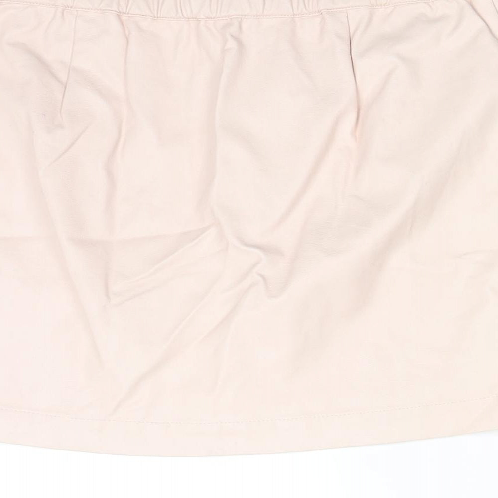 FOREVER 21 Girls Pink  Polyurethane Straight & Pencil Skirt Size 13-14 Years  Regular