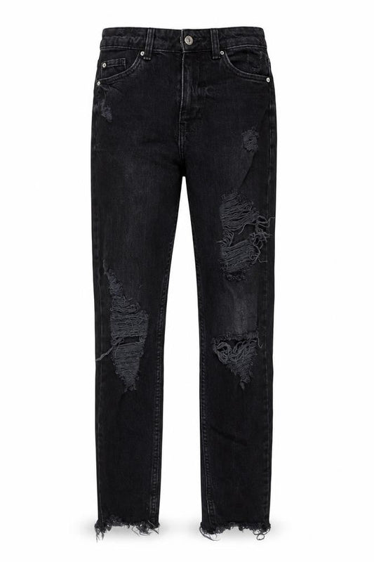 DENIM CO Womens Black  Cotton Straight Jeans Size 6 L27 in Regular