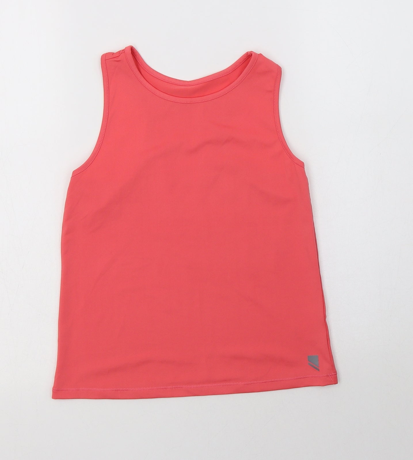 George Girls Pink  Polyester Basic Tank Size 9-10 Years Crew Neck