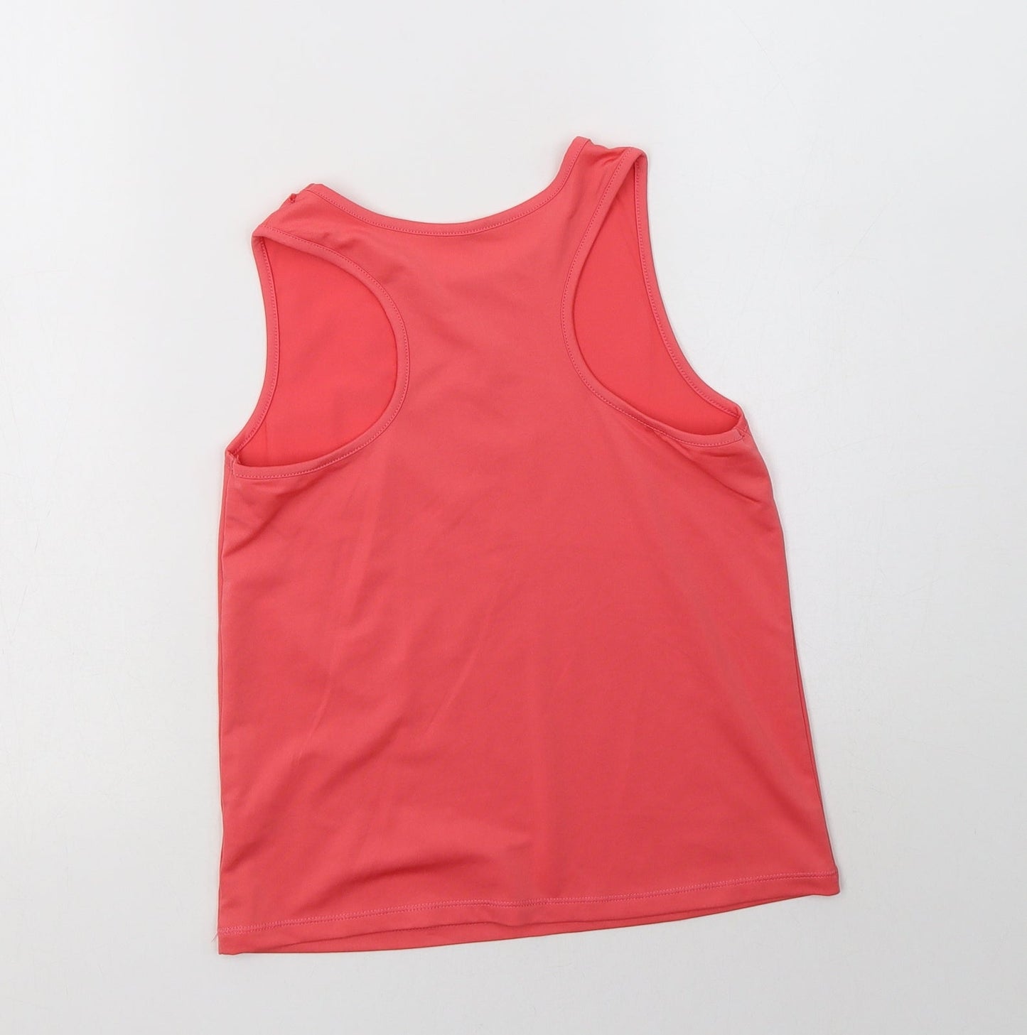 George Girls Pink  Polyester Basic Tank Size 9-10 Years Crew Neck