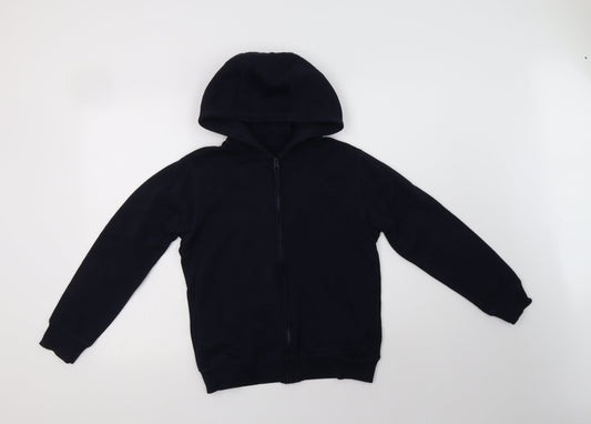 Matalan Girls Blue  Cotton Full Zip Hoodie Size 12 Years  Zip - School Wear