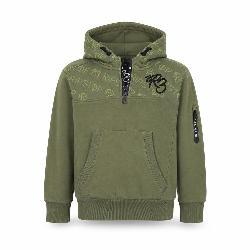 S3 Boys Green  Cotton Pullover Hoodie Size S
