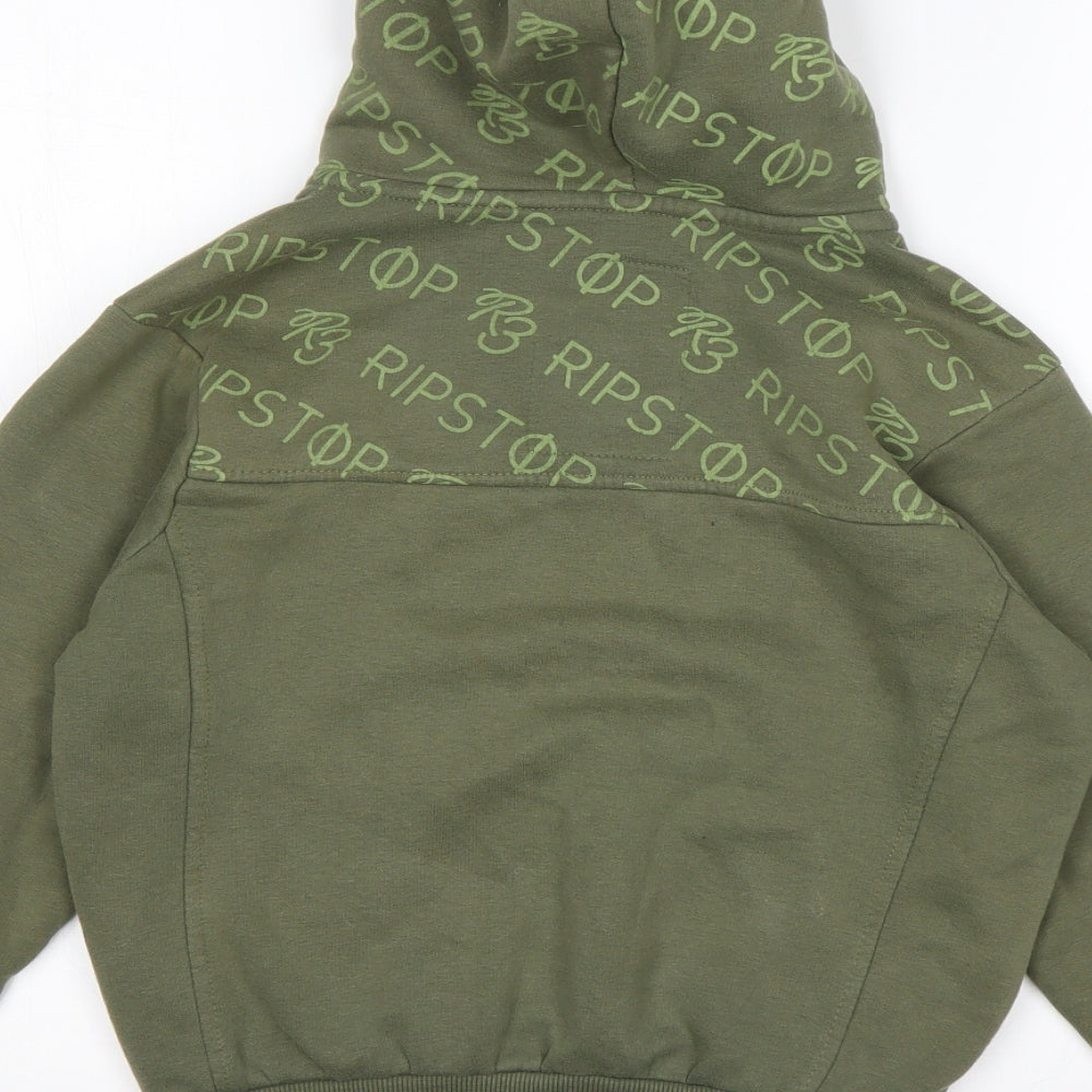 S3 Boys Green  Cotton Pullover Hoodie Size S