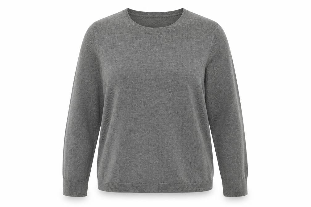 Primark Womens Grey Round Neck  Acrylic Pullover Jumper Size L