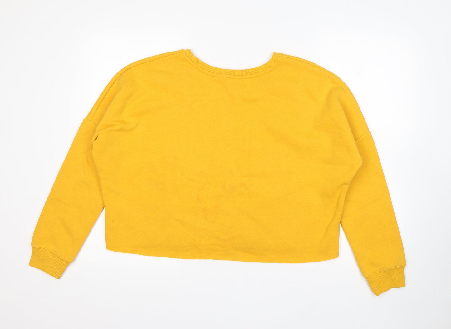 Primark Womens Yellow  Polyester Pullover Sweatshirt Size XS   - cropped