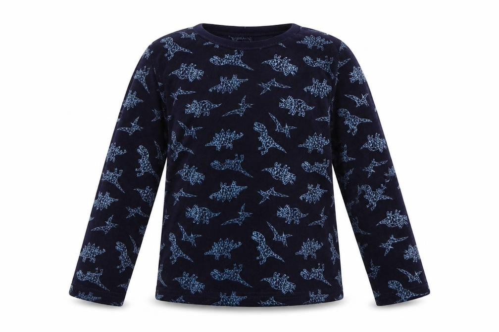 Primark Boys Multicoloured  Polyester  Pyjama Top Size 7-8 Years   - Dinosaur print