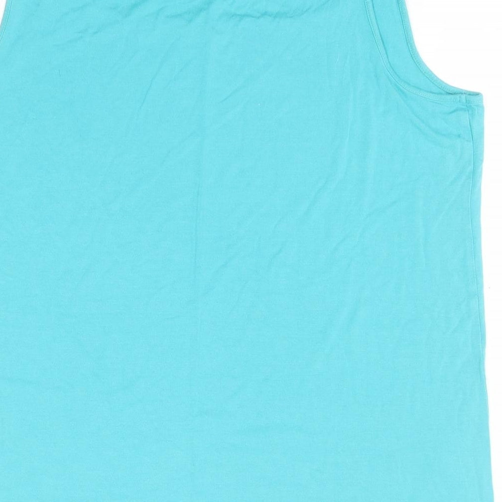 Bonmarché Womens Green  Viscose Basic Tank Size 20 Round Neck
