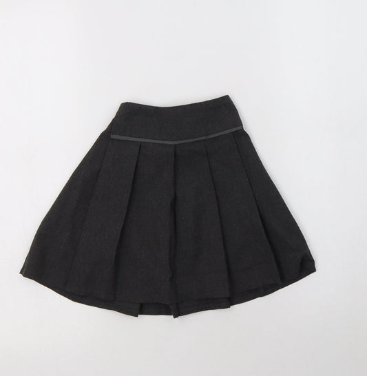 TU Girls Grey  Polyester Pettiskirt Skirt Size 4 Years  Regular Button - School Wear