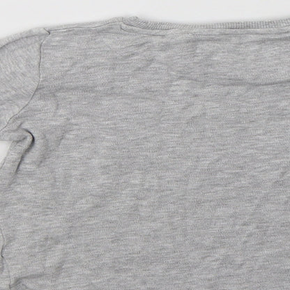 Next Girls Grey  Cotton Pullover Sweatshirt Size 5 Years   - Eid Mubarak