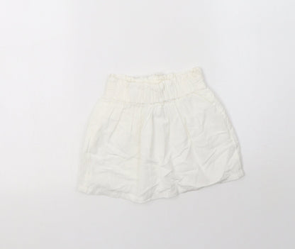 Tu Girls White  Viscose A-Line Skirt Size 3 Years  Regular