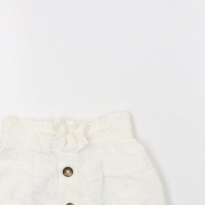 Tu Girls White  Viscose A-Line Skirt Size 3 Years  Regular