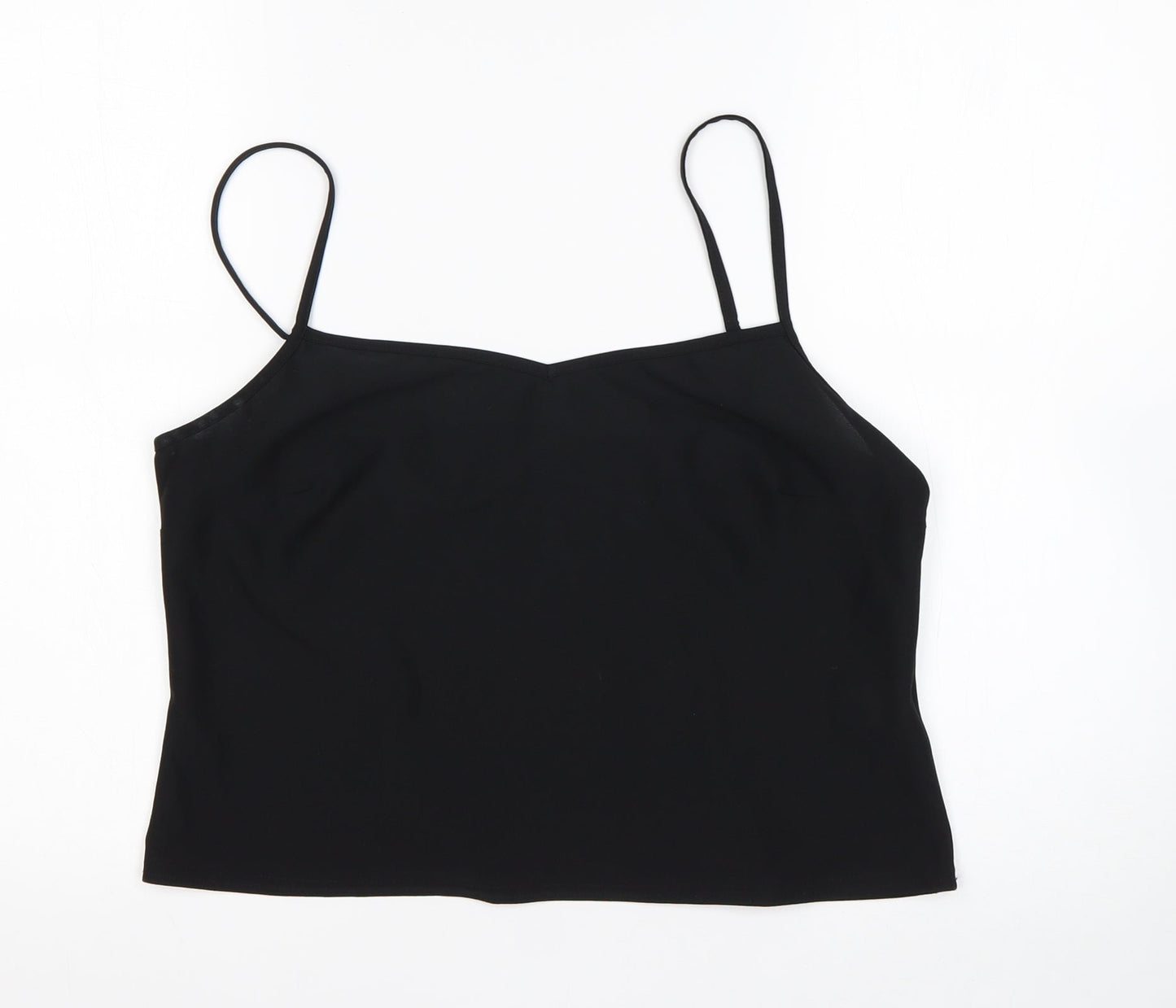 Dorothy Perkins Womens Black  Polyester Basic Blouse Size 16 V-Neck