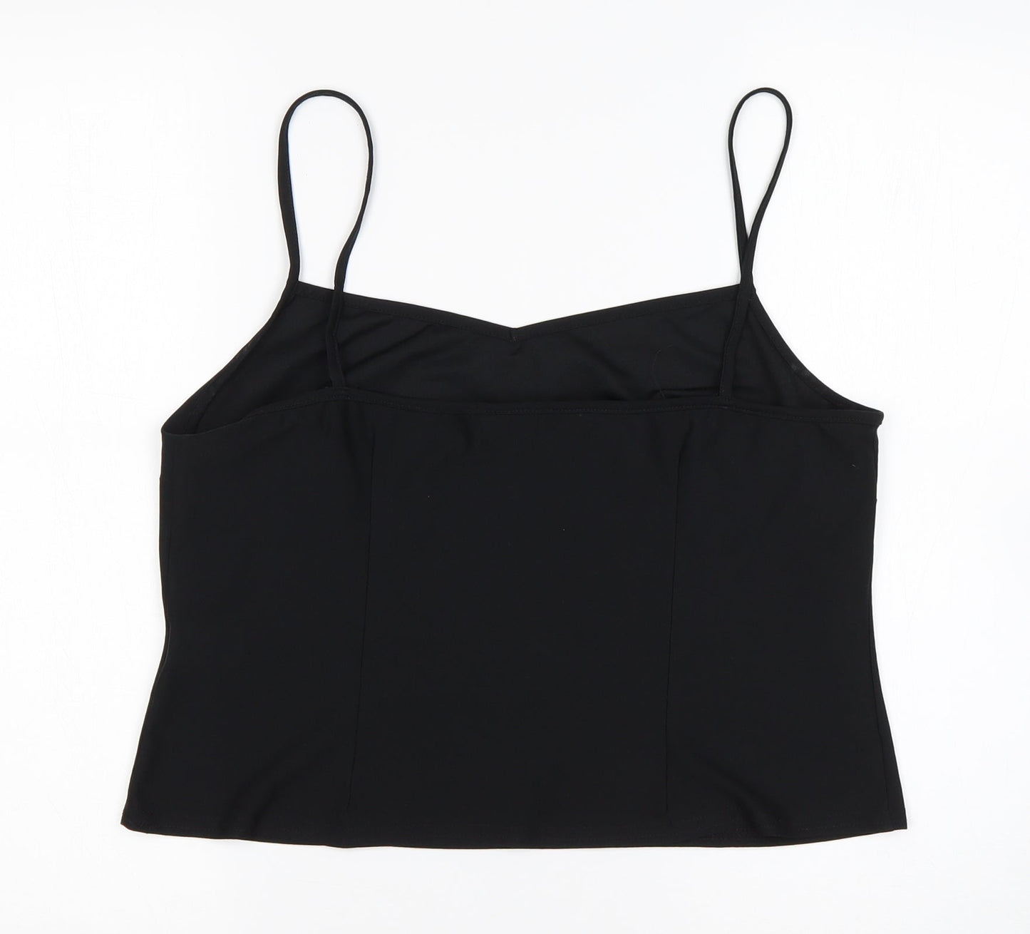 Dorothy Perkins Womens Black  Polyester Basic Blouse Size 16 V-Neck