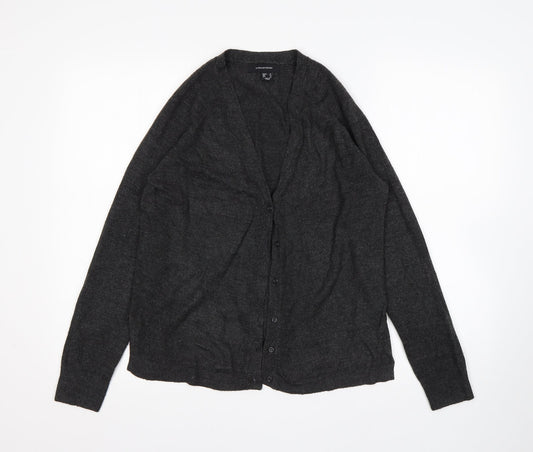 Atmosphere Womens Grey V-Neck  Acrylic Cardigan Jumper Size 12