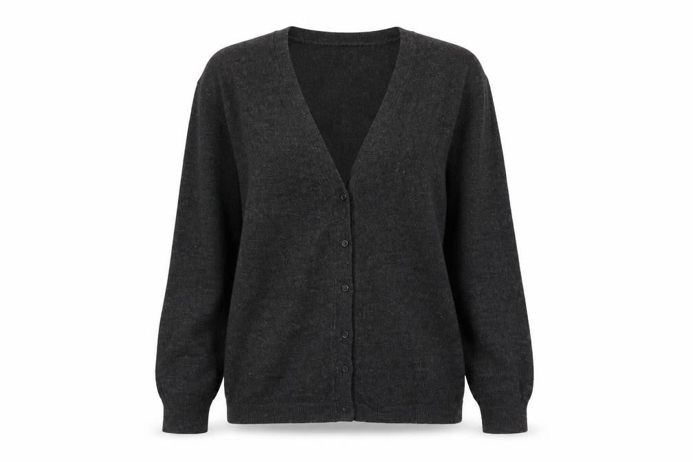 Atmosphere Womens Grey V-Neck  Acrylic Cardigan Jumper Size 12
