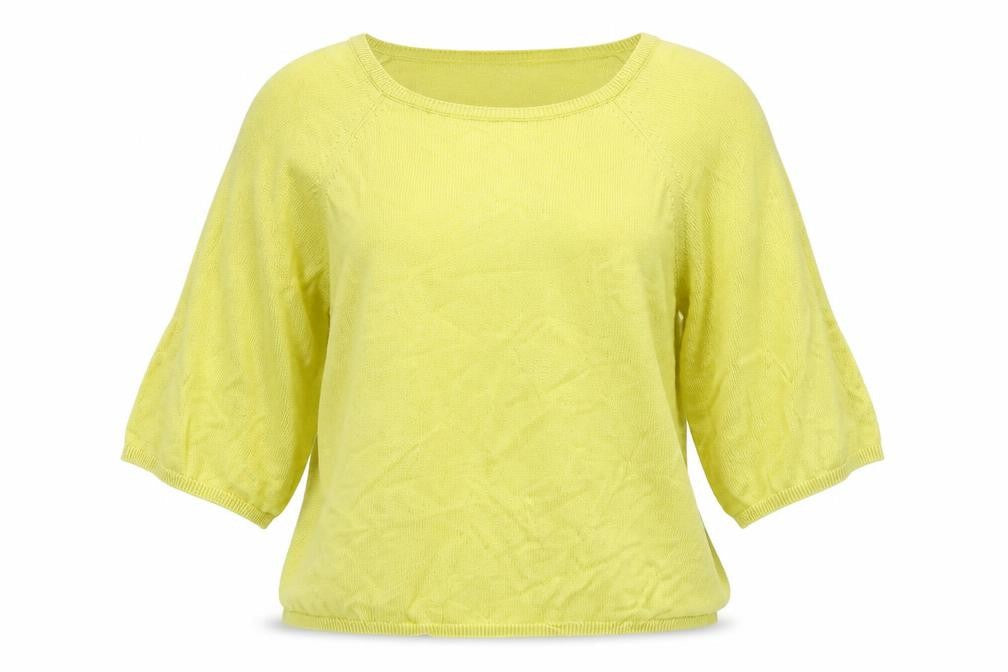 New Lok Womens Green Square Neck  Viscose Pullover Jumper Size 12