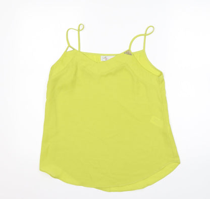 Cameo Rose Womens Green Polyester Basic Blouse Size 10 V-Neck