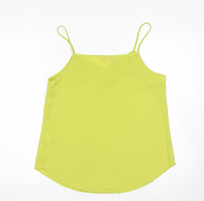 Cameo Rose Womens Green Polyester Basic Blouse Size 10 V-Neck