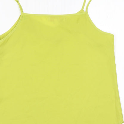 Cameo Rose Womens Green Polyester Basic Blouse Size 10 V-Neck