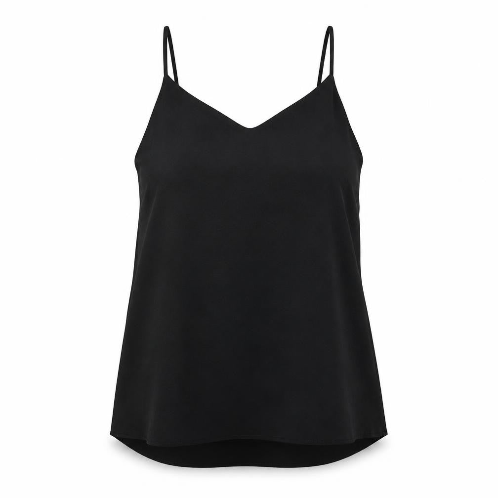 H&M Womens Black  Polyester Basic Tank Size 8 Off the Shoulder