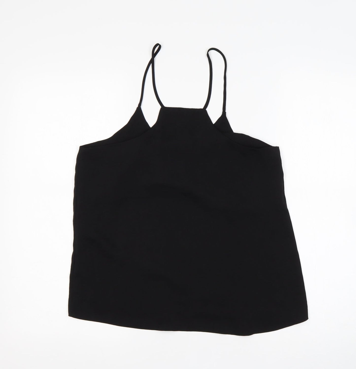 H&M Womens Black  Polyester Basic Tank Size 8 Off the Shoulder