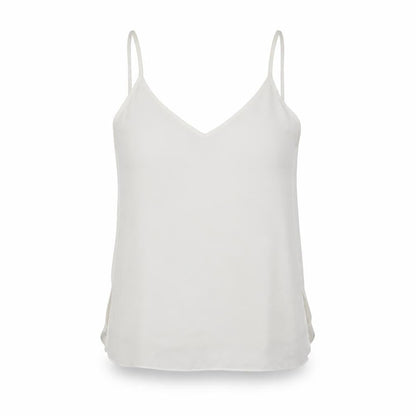 River Island Womens White  Polyester Basic Tank Size 8 V-Neck