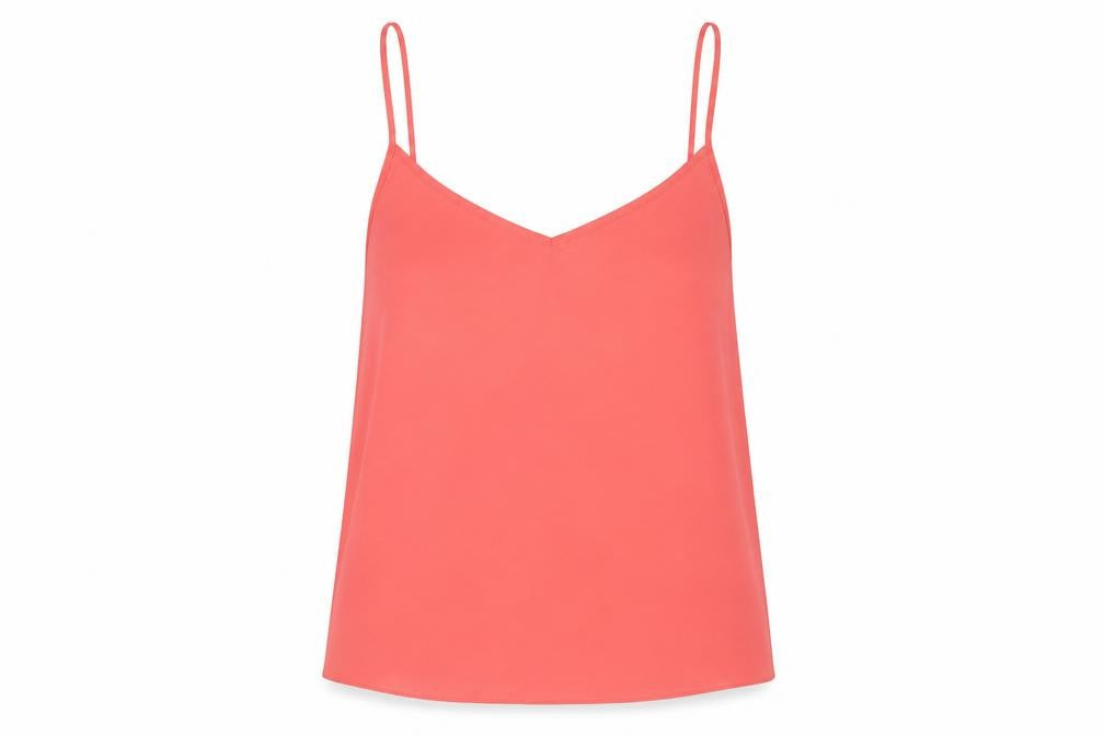 New Look Womens Pink  Polyester Basic Tank Size 10 V-Neck