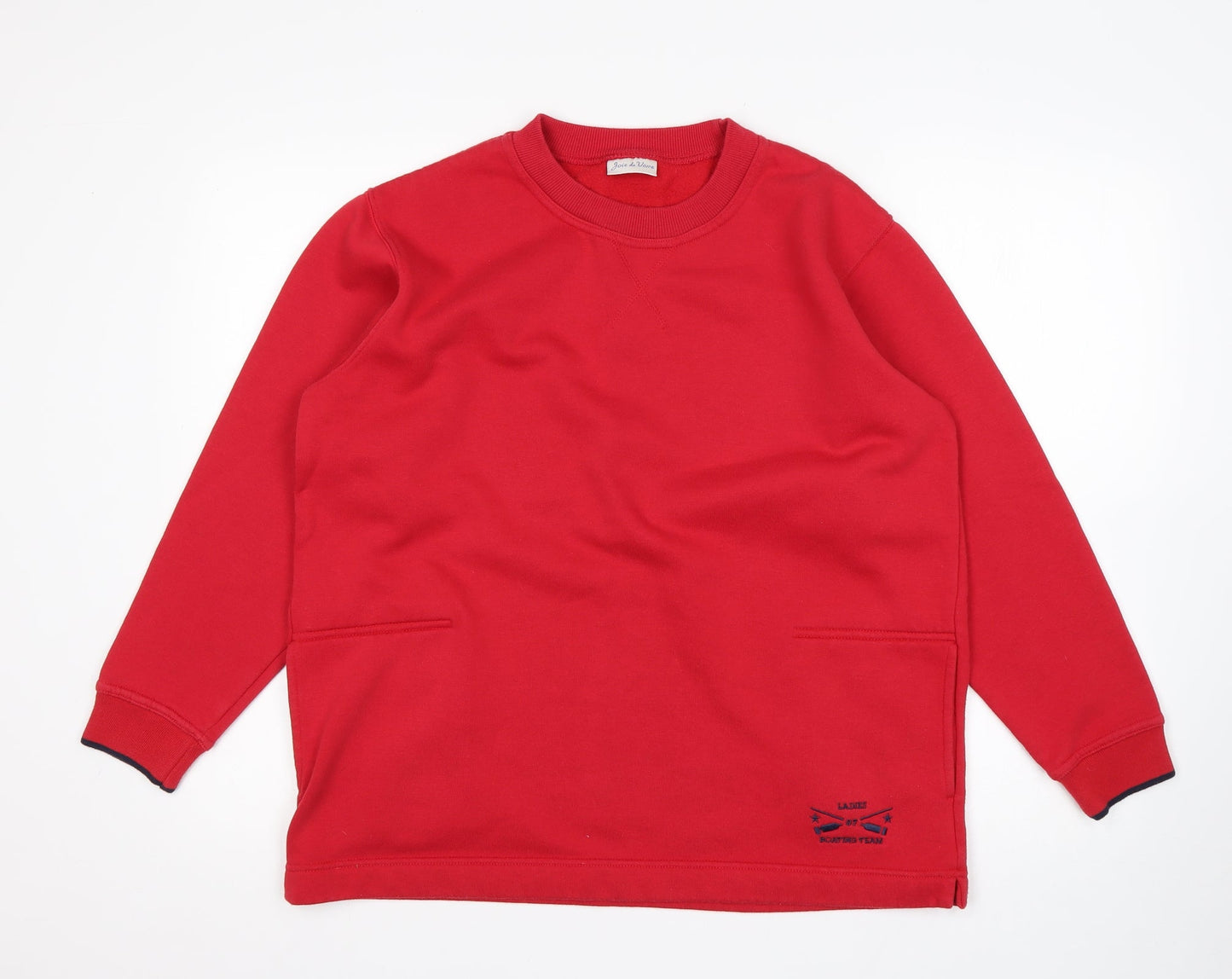 JOIE DE VIURE Womens Red  Polyester Pullover Sweatshirt Size 10