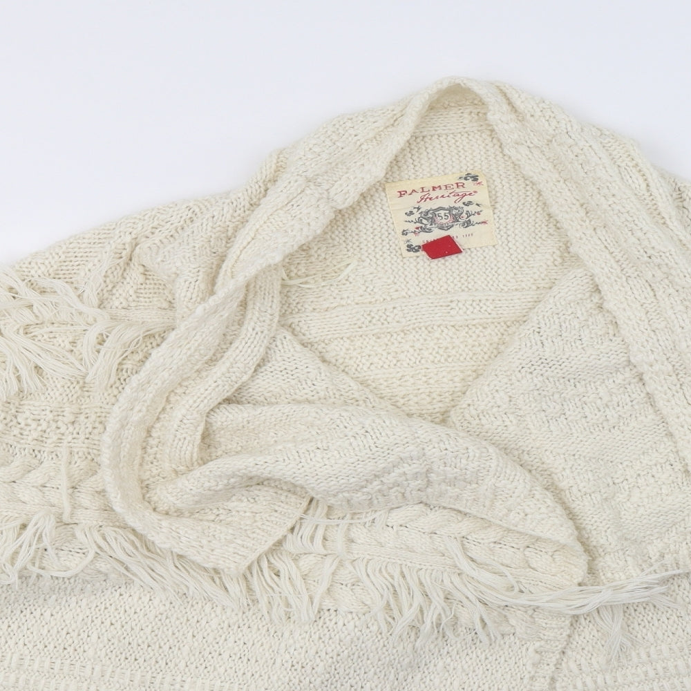 Matalan Womens Ivory V-Neck  Acetate Cardigan Jumper Size L