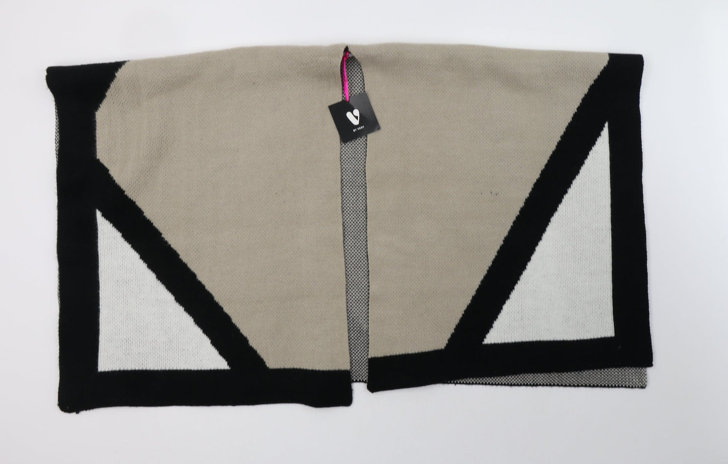 Very Womens Beige Geometric  Overcoat Poncho One Size