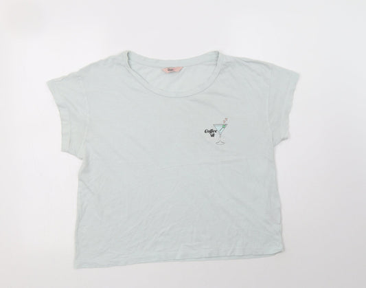 Boux Avenue Womens Green  Cotton Top Pyjama Top Size M   - Martini
