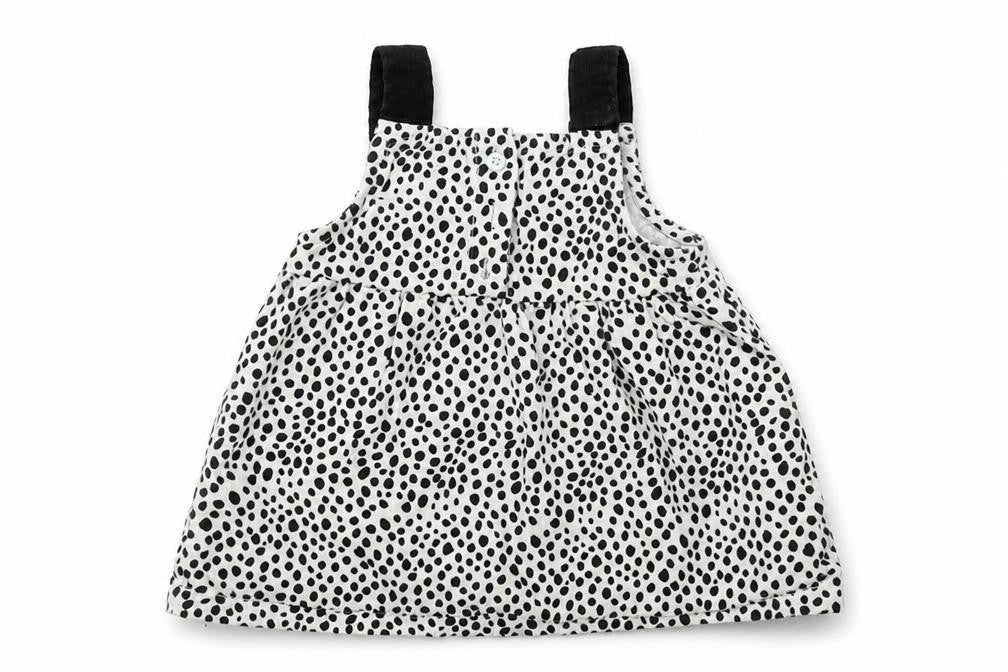 Lullababy Baby White Animal Print Cotton A-Line  Size 0-3 Months  Sweetheart Button