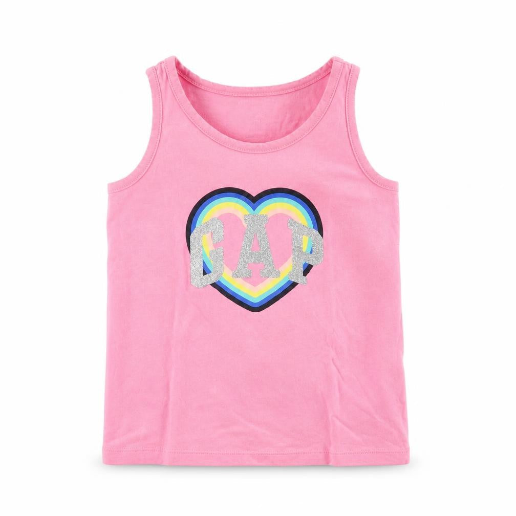 Gap Girls Pink  Cotton Basic Tank Size 5 Years Round Neck